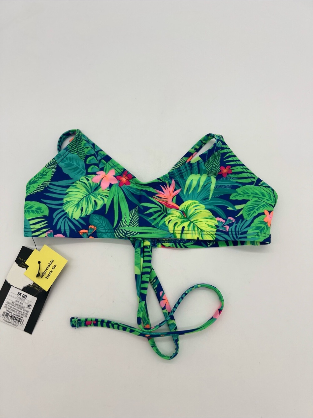 Art Class Girls Size M 8 Tropical Multicolor Swim Bikini Top M 8
